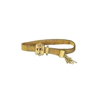 Vintage Victorian-era Gold-Filled Slide Bracelet Rectangular Clasp Gold